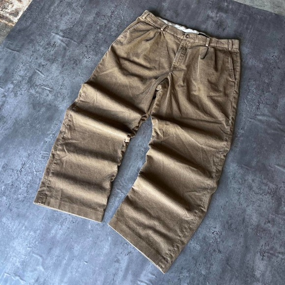 Crazy Vintage Y2K Baggy Tonal Tan Essential Corduroy Pants - Picture 2 of 5